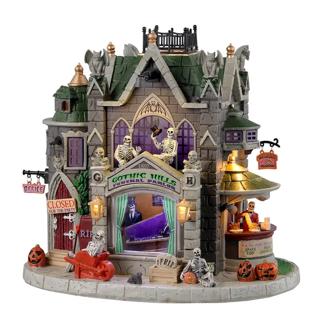 lemax-gothic-hills-funeral-parlor-spooky-town-gruselhaus image 1