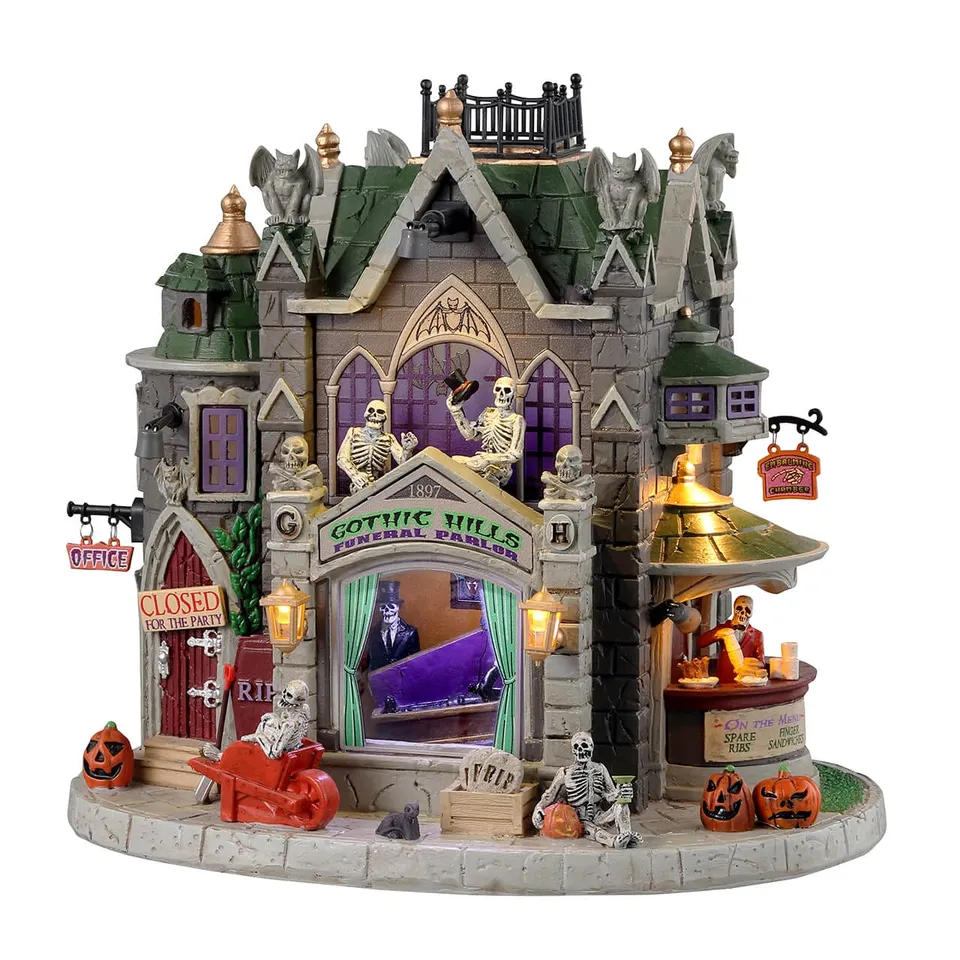 lemax-gothic-hills-funeral-parlor-spooky-town-gruselhaus image 1