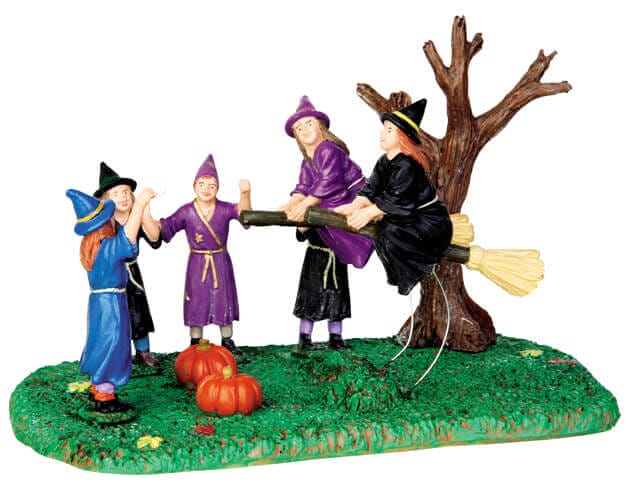 lemax-broom-race-spooky-town-hexen-besenrennen-miniaturfigur image 1