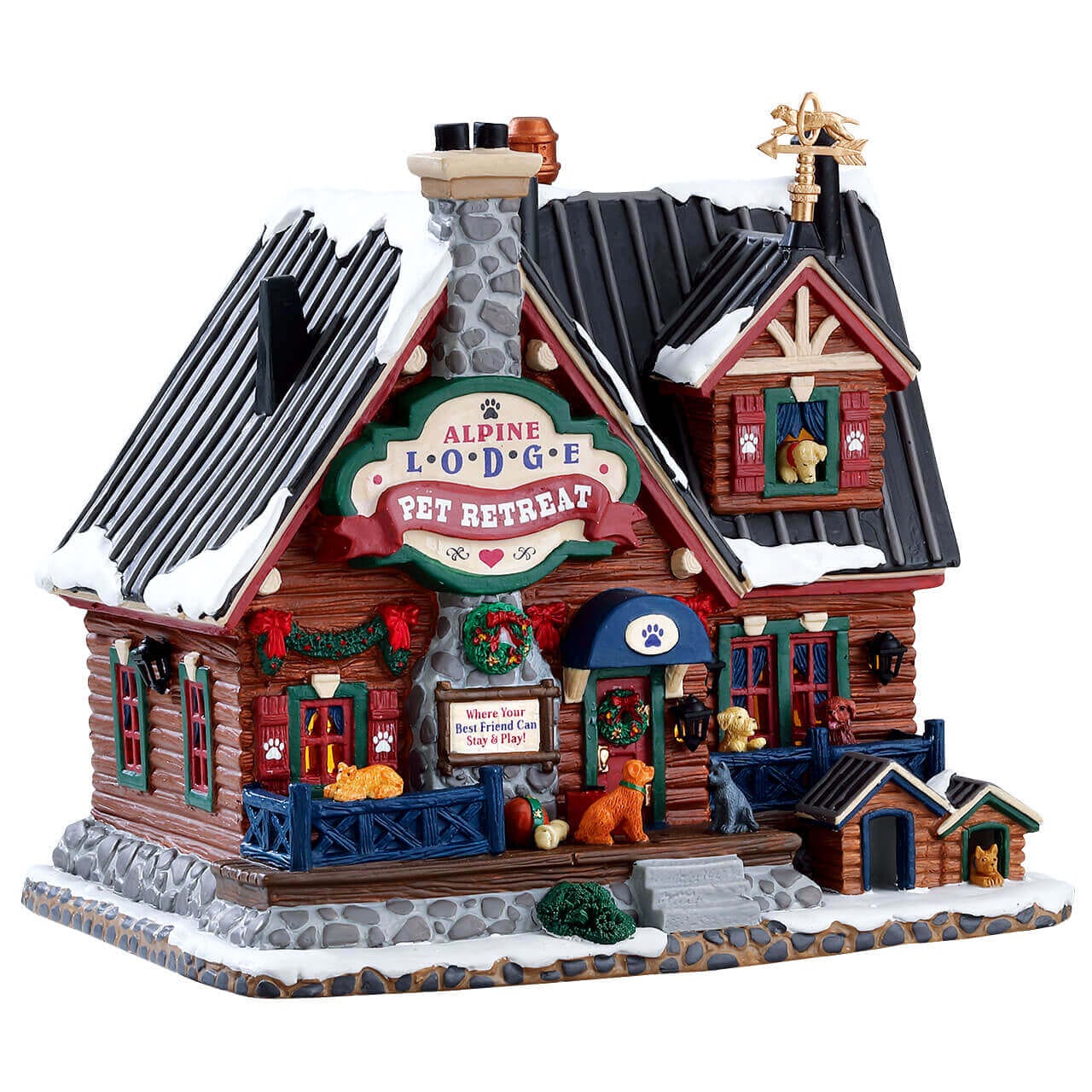 lemax-alpine-lodge-pet-retreat-vail-village-miniaturhaus image 1