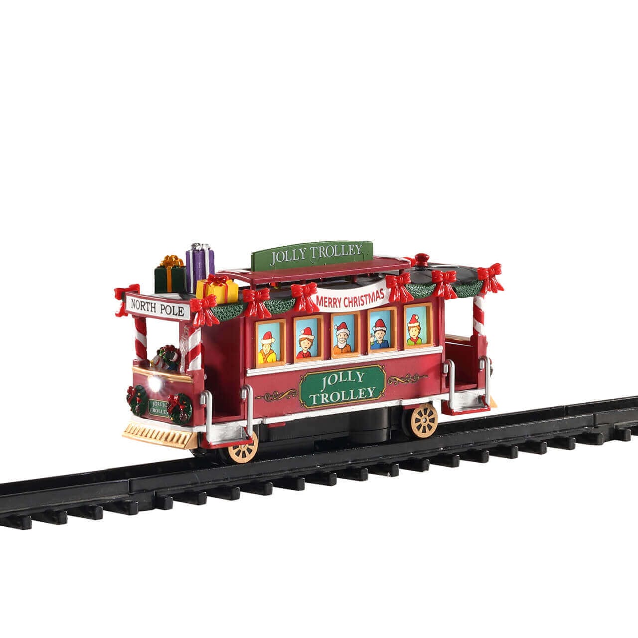lemax-jolly-trolley-animierte-stra-enbahn-caddington-mit-fahrbetrieb image 1