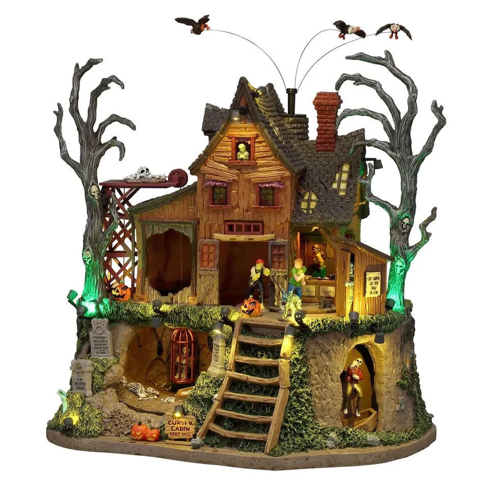 lemax-the-cursed-cabin-spooky-town-haus image 1