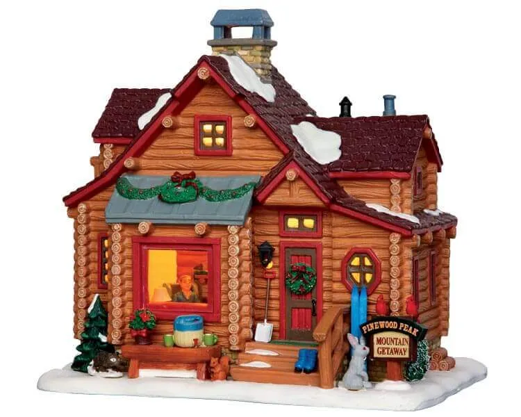 lemax-pinewood-peak-mountain-getaway-bergh-tte-miniaturhaus image 1
