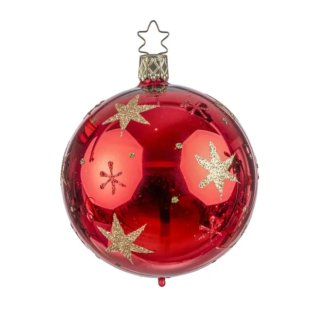 inge-glas-sternenhimmel-christbaumkugel-rot-8-cm image 1