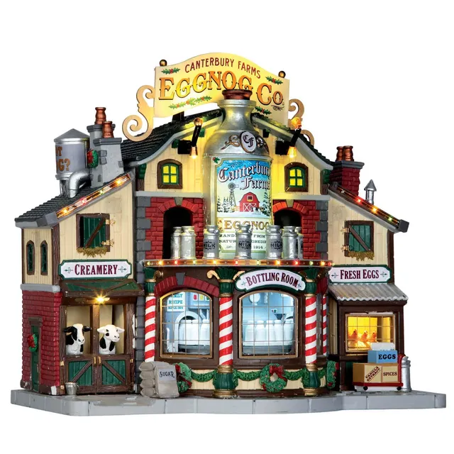 lemax-canterbury-farms-eggnog-factory-beleuchtete-fabrik image 1
