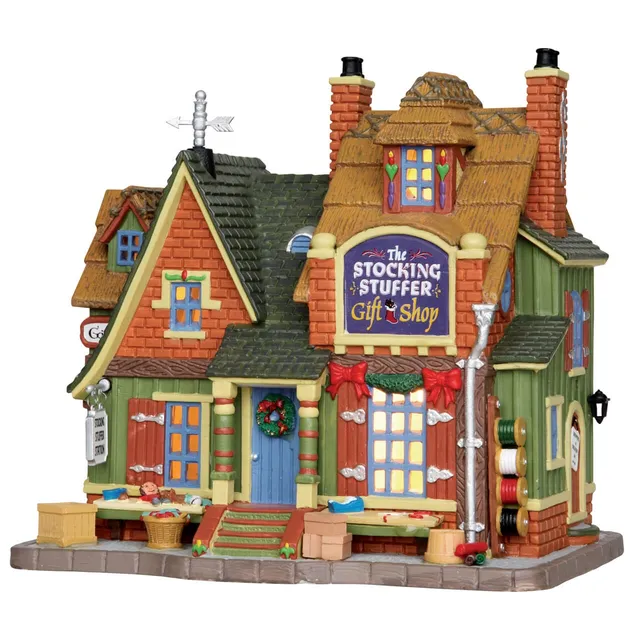 lemax-the-stocking-stuffer-gift-shop-beleuchtetes-weihnachtsdorf-haus image 1