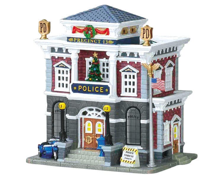 lemax-police-precinct-13-weihnachtsdorf-polizeistation-miniaturhaus image 1