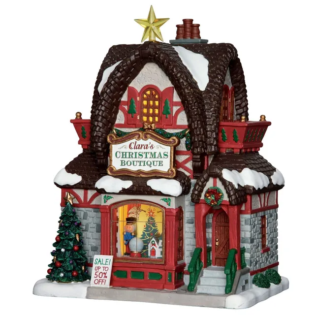 lemax-clara-s-christmas-boutique-miniatur-weihnachtsshop image 1