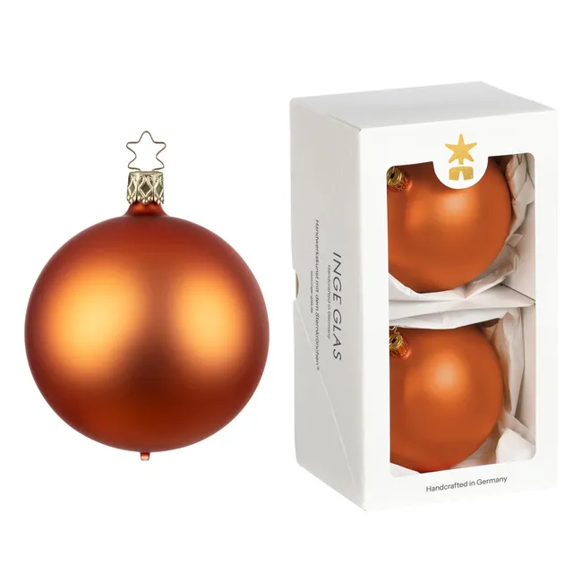 inge-glas-kugeln-christbaumkugel-10-cm-orange-matt image 1