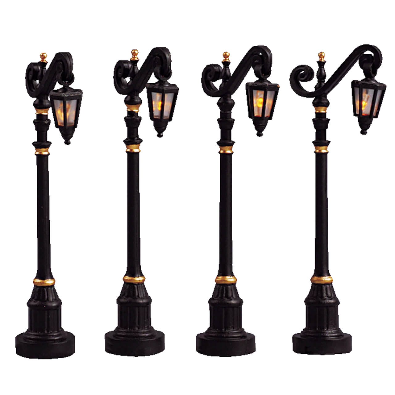 lemax-colonial-street-lamp-4er-set-dorf-stra-enlaternen image 1