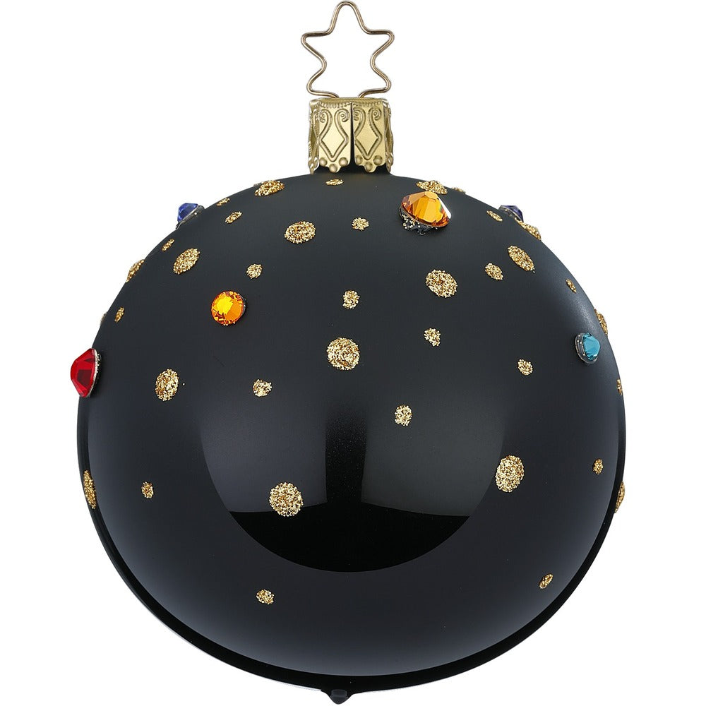 inge-glas-funkelndes-fest-christbaumkugel-8-cm-schwarz image 1