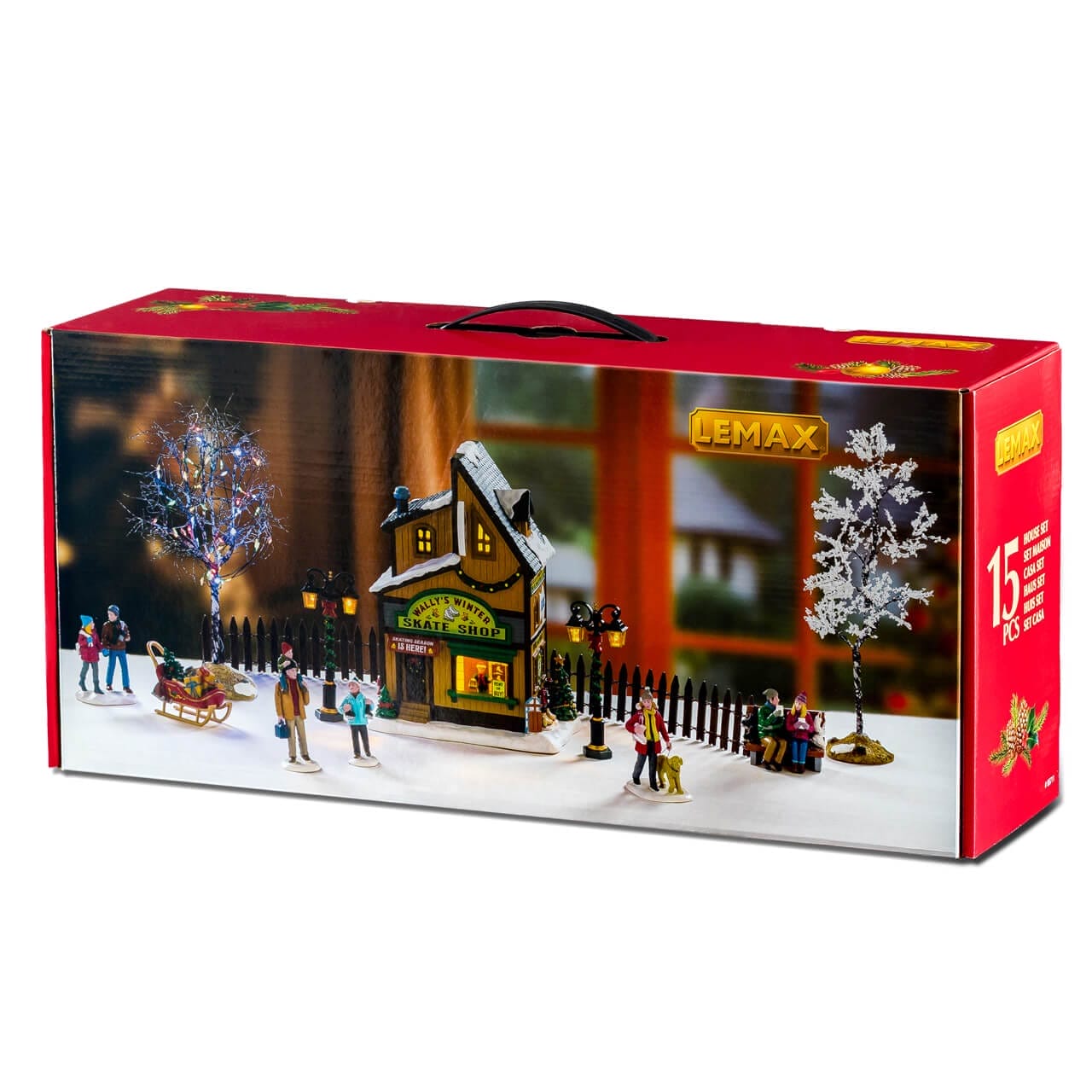 lemax-wally-s-winter-skate-shop-set-vail-village-haus-set image 2
