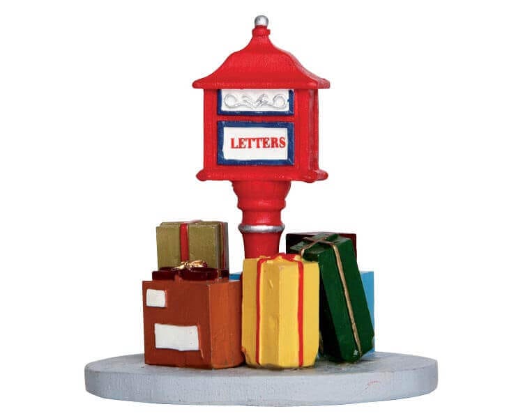 lemax-overloaded-mailbox-weihnachtsdorf-briefkasten-figur image 1