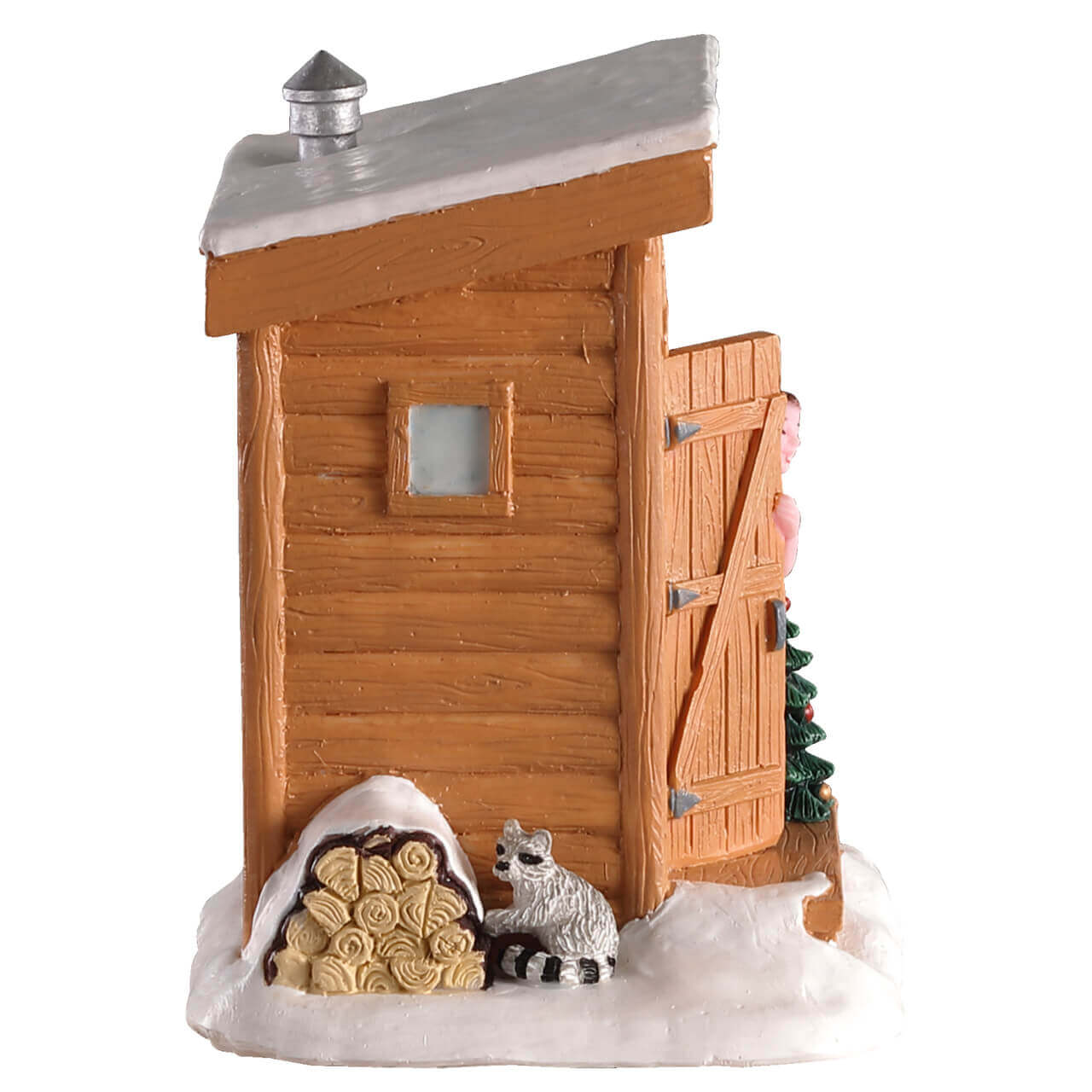 lemax-it-s-cold-out-there-miniaturszene-sauna-winterfigur image 2