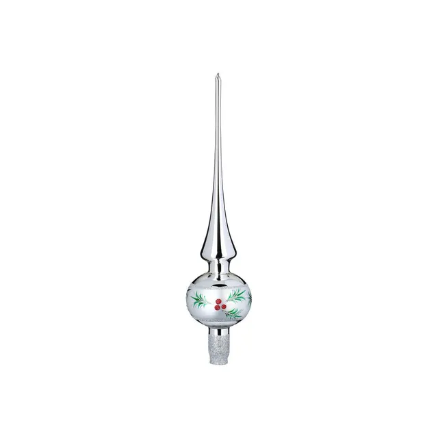 inge-glas-tannenglanz-baumspitze-christbaumspitze-30-cm-silber-glanz image 1