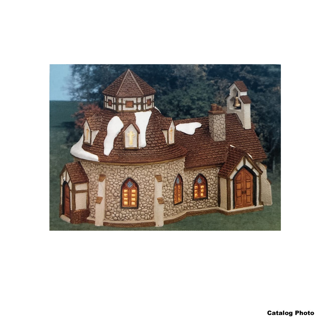 lemax-warwick-chapel-miniatur-kirche-beleuchtetes-weihnachtsdorf-sammlerhaus image 1