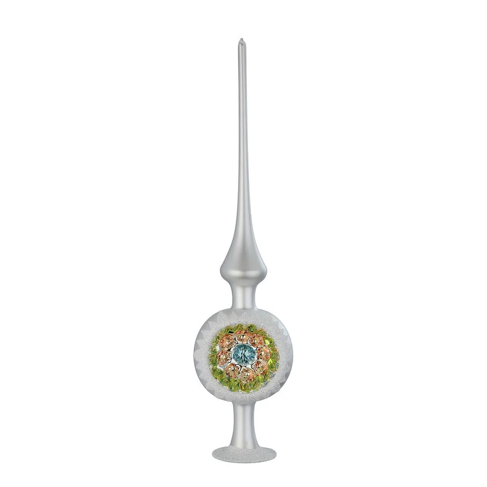 inge-glas-ornament-reflex-baumspitze-8-x-33-cm-wei-matt image 1