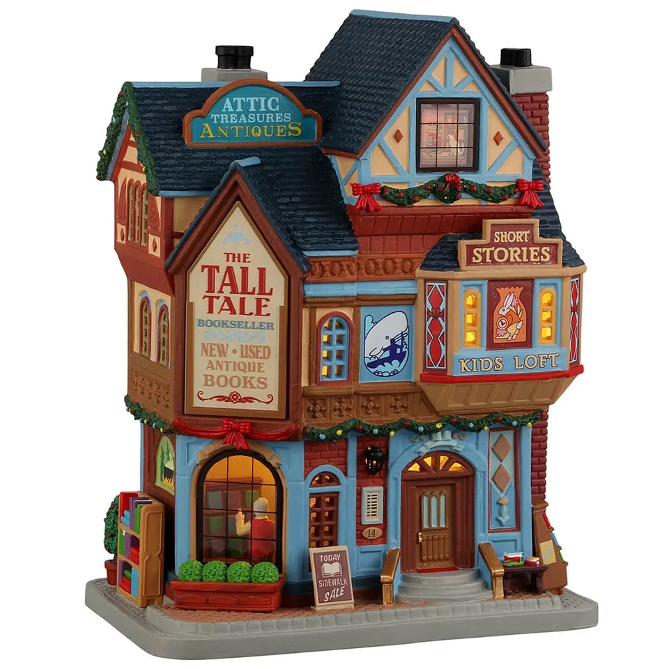 lemax-the-tall-tale-buchladen-miniatur-haus image 1