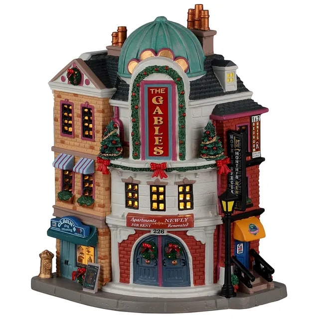 lemax-the-gables-apartments-beleuchtetes-wohnhaus-caddington-village image 1