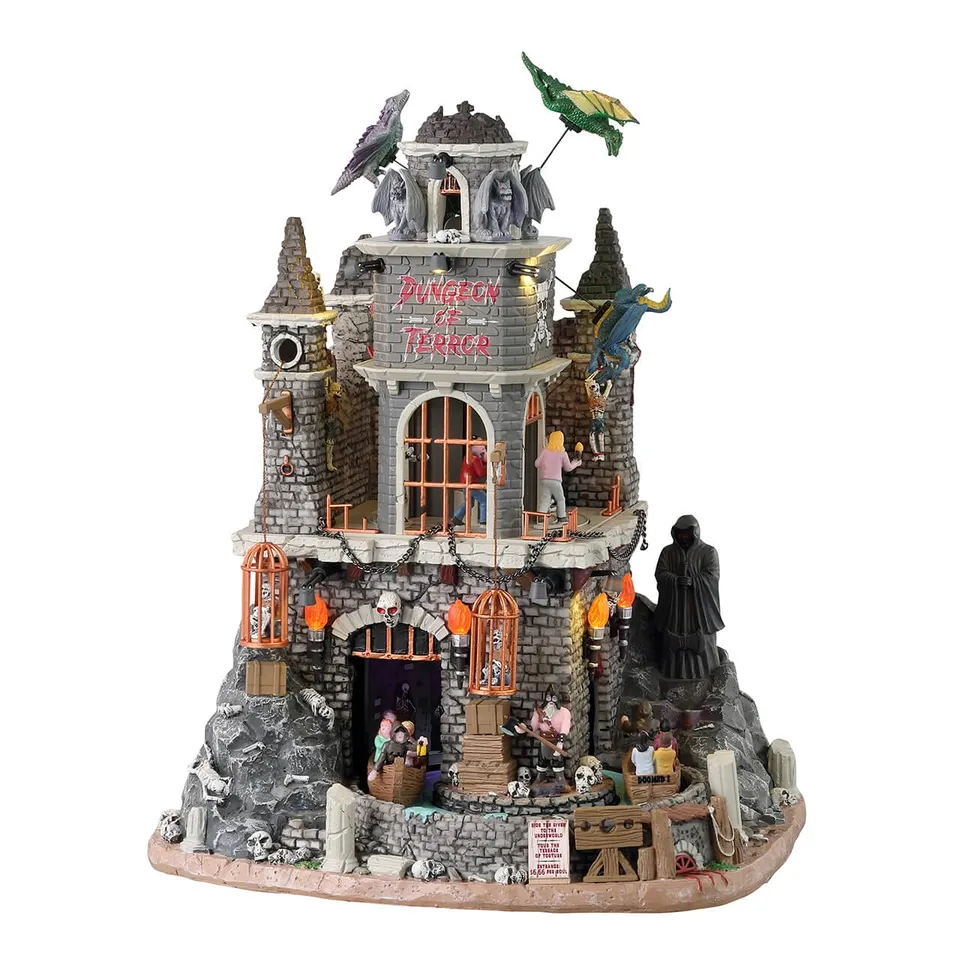 lemax-dungeon-of-terror-spooky-town-fahrgesch-ft image 1