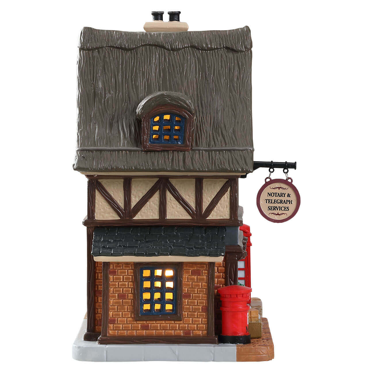 lemax-village-post-office-holidays-miniatur-haus image 3