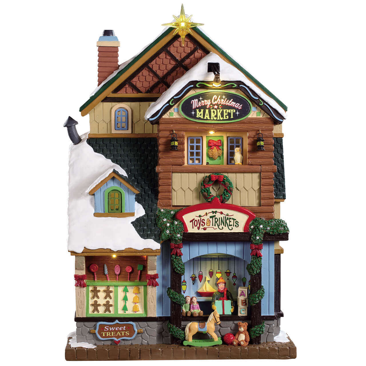 lemax-merry-christmas-market-beleuchtetes-miniatur-geb-ude-f-r-weihnachtsd-rfer- image 1