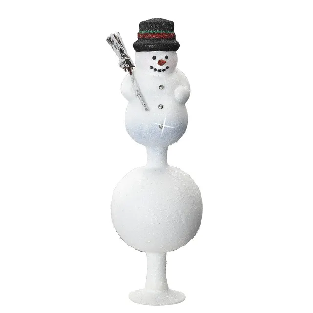 inge-glas-glasfigur-glitzernder-schneemann-8-x-24-cm-wei image 1
