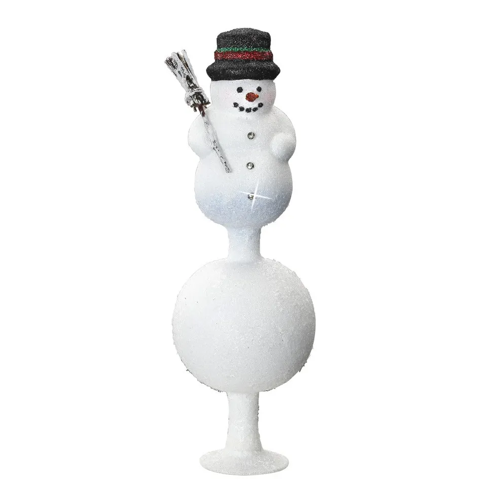 inge-glas-glasfigur-glitzernder-schneemann-8-x-24-cm-wei image 1