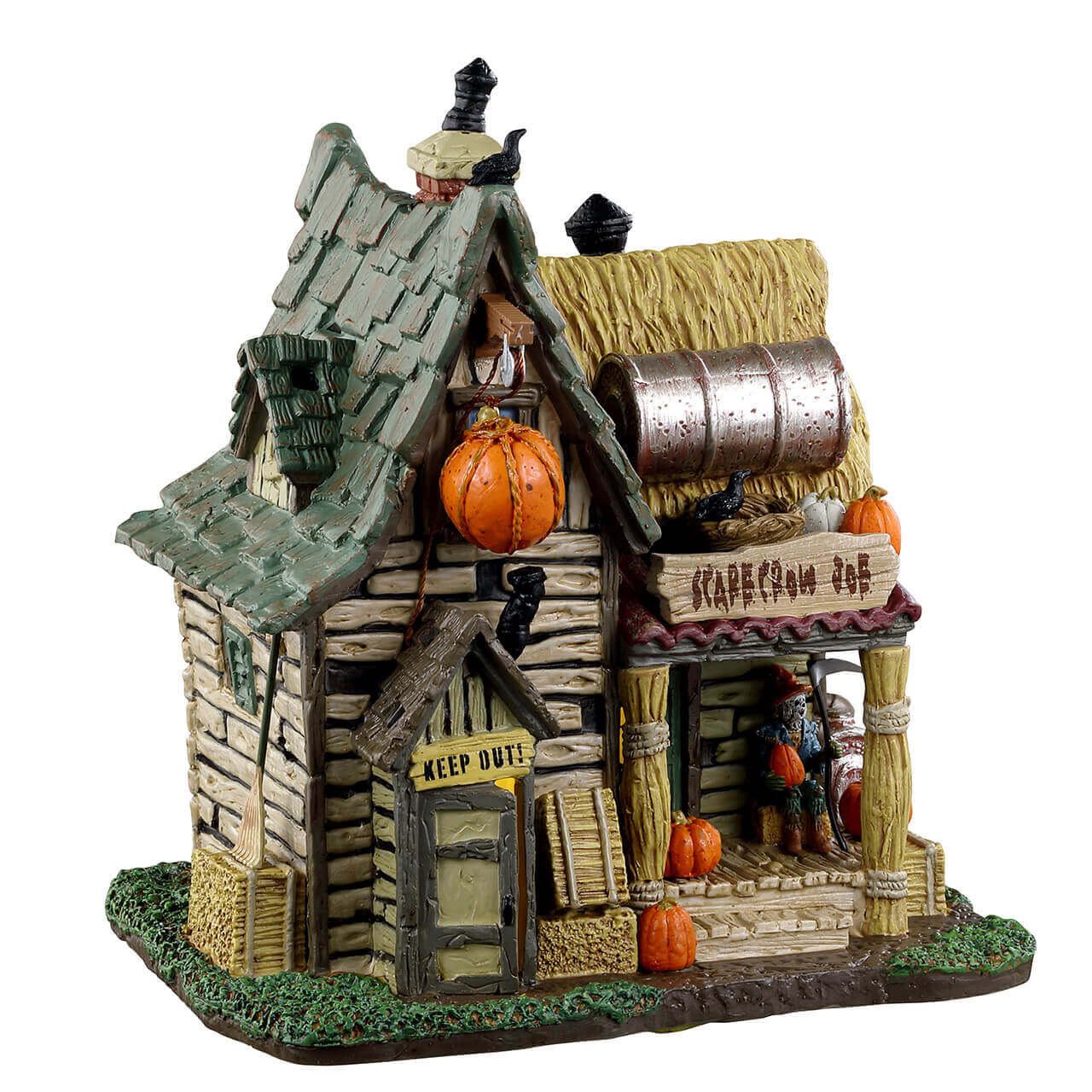 lemax-spooky-town-the-last-straw-house-of-the-scarecrow-beleuchtetes-miniatur-gr image 4