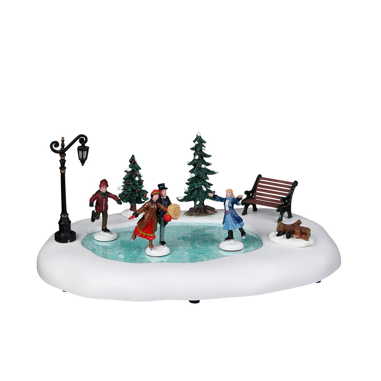 lemax-winter-skating-eislauf-miniaturszene image 1