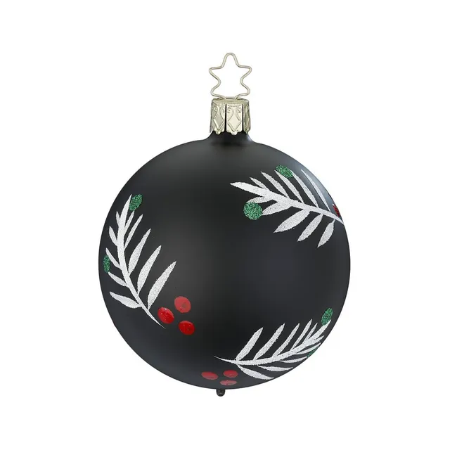 inge-glas-schneezweige-christbaumkugel-8-cm-schwarz image 1