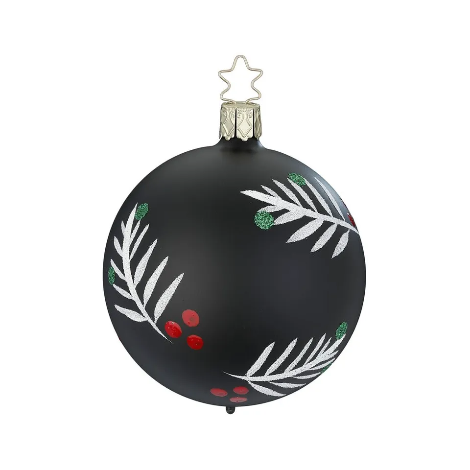 inge-glas-schneezweige-christbaumkugel-8-cm-schwarz image 1