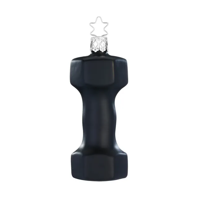 inge-glas-hantel-christbaumkugel-10-cm-schwarz-aus-glas image 1