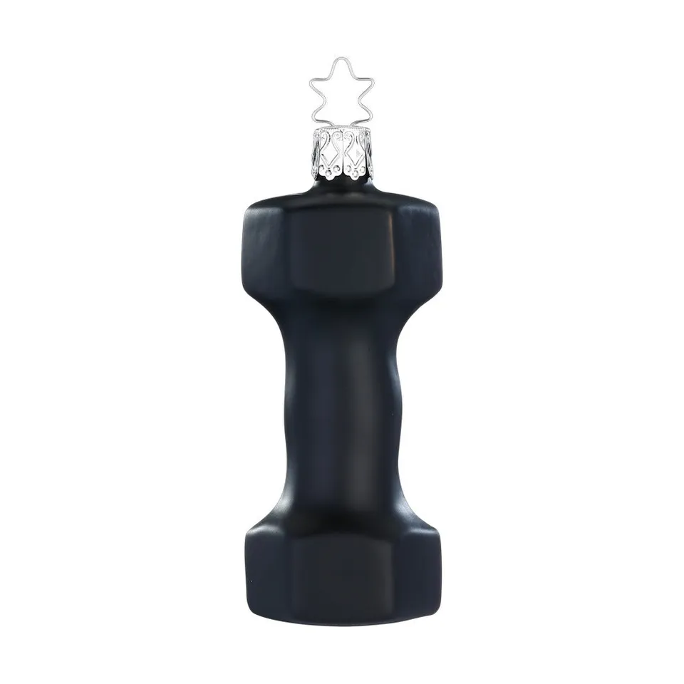 inge-glas-hantel-christbaumkugel-10-cm-schwarz-aus-glas image 1
