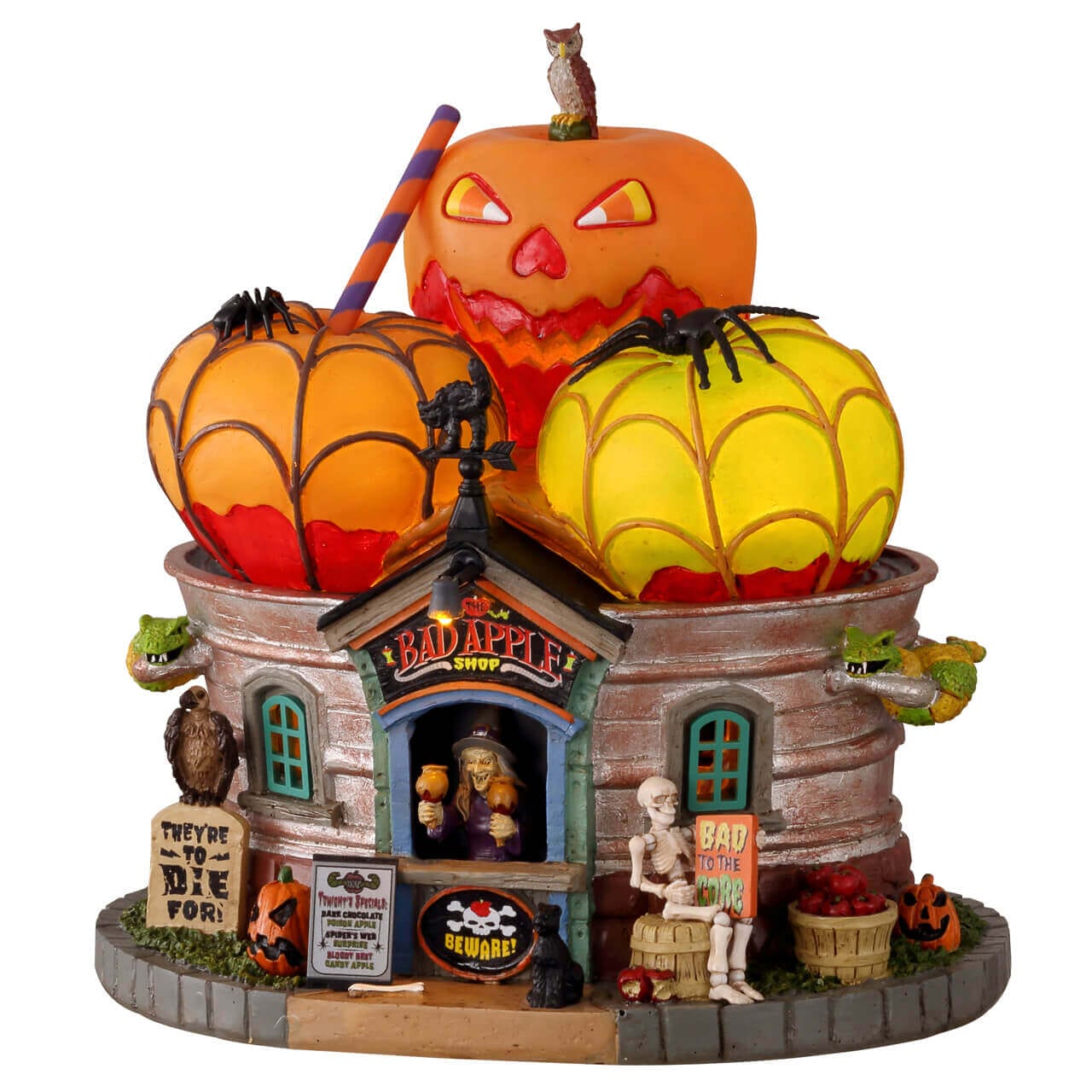 lemax-the-bad-apple-shop-spooky-town-hexenhaus image 1