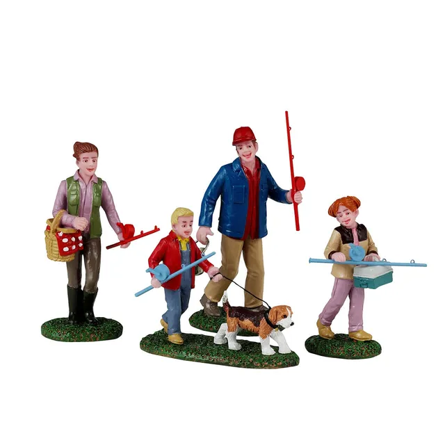 lemax-family-fishing-day-vail-village-miniaturfigur image 1