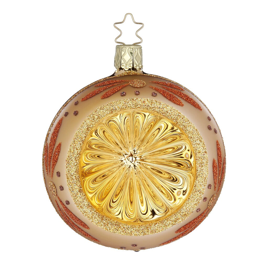 inge-glas-bl-tenglanz-christbaumkugel-gold-8-cm image 1