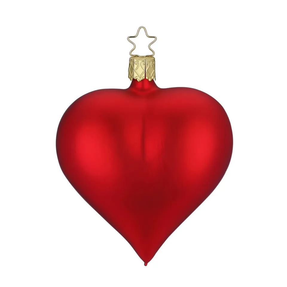 inge-glas-herz-christbaumkugel-rot-matt-9-cm image 1