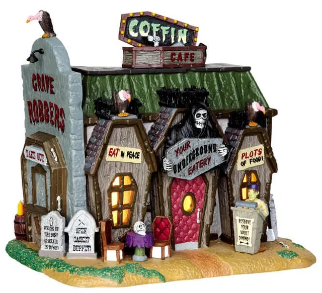 lemax-coffin-cafe-spooky-town-miniaturhaus image 1