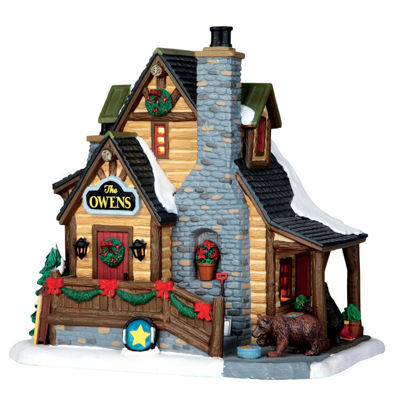 lemax-the-owen-s-cabin-beleuchtetes-weihnachtshaus image 1