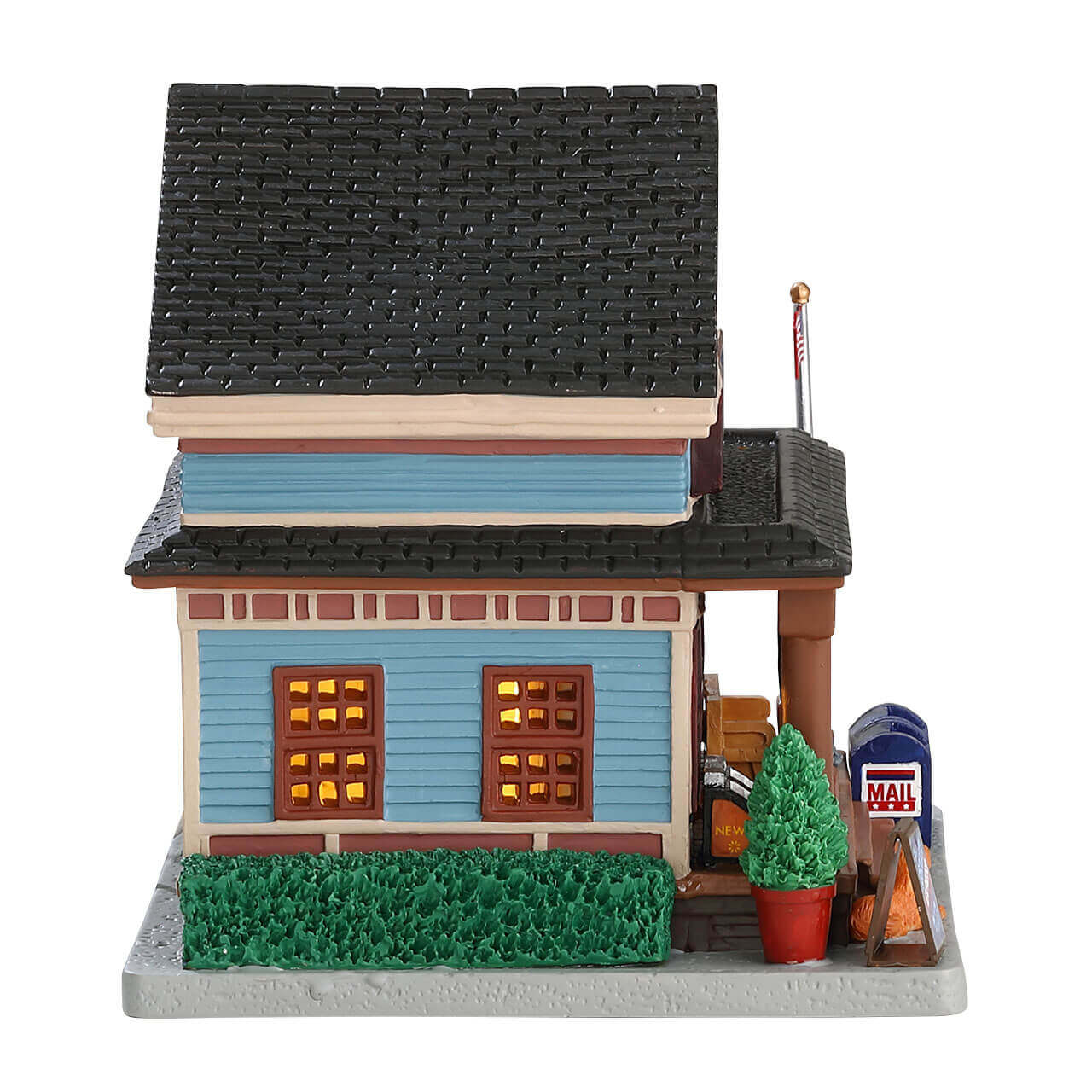 lemax-green-view-post-office-beleuchtetes-miniaturhaus image 3
