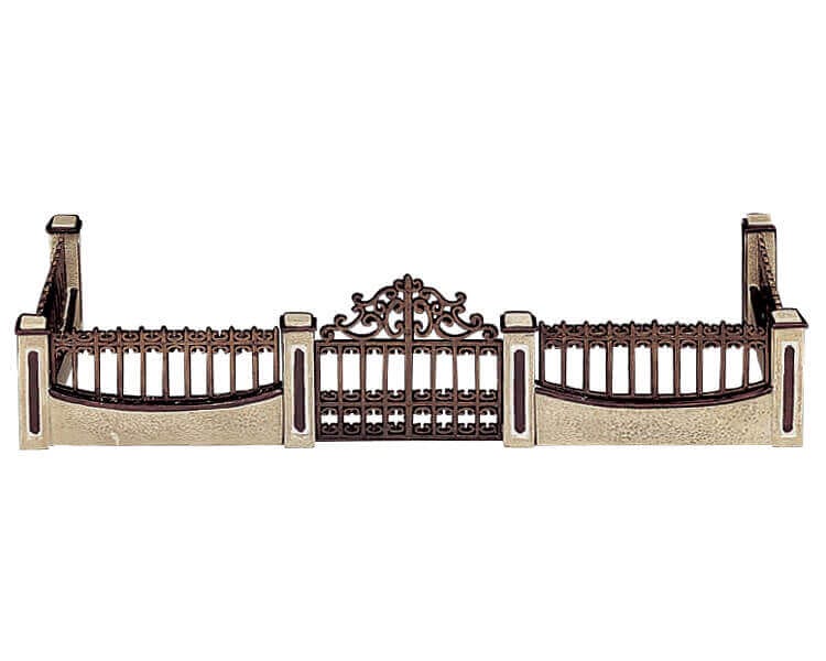 lemax-iron-gate-and-wall-miniatur-tor-und-mauer-f-r-die-weihnachtsstadt image 1
