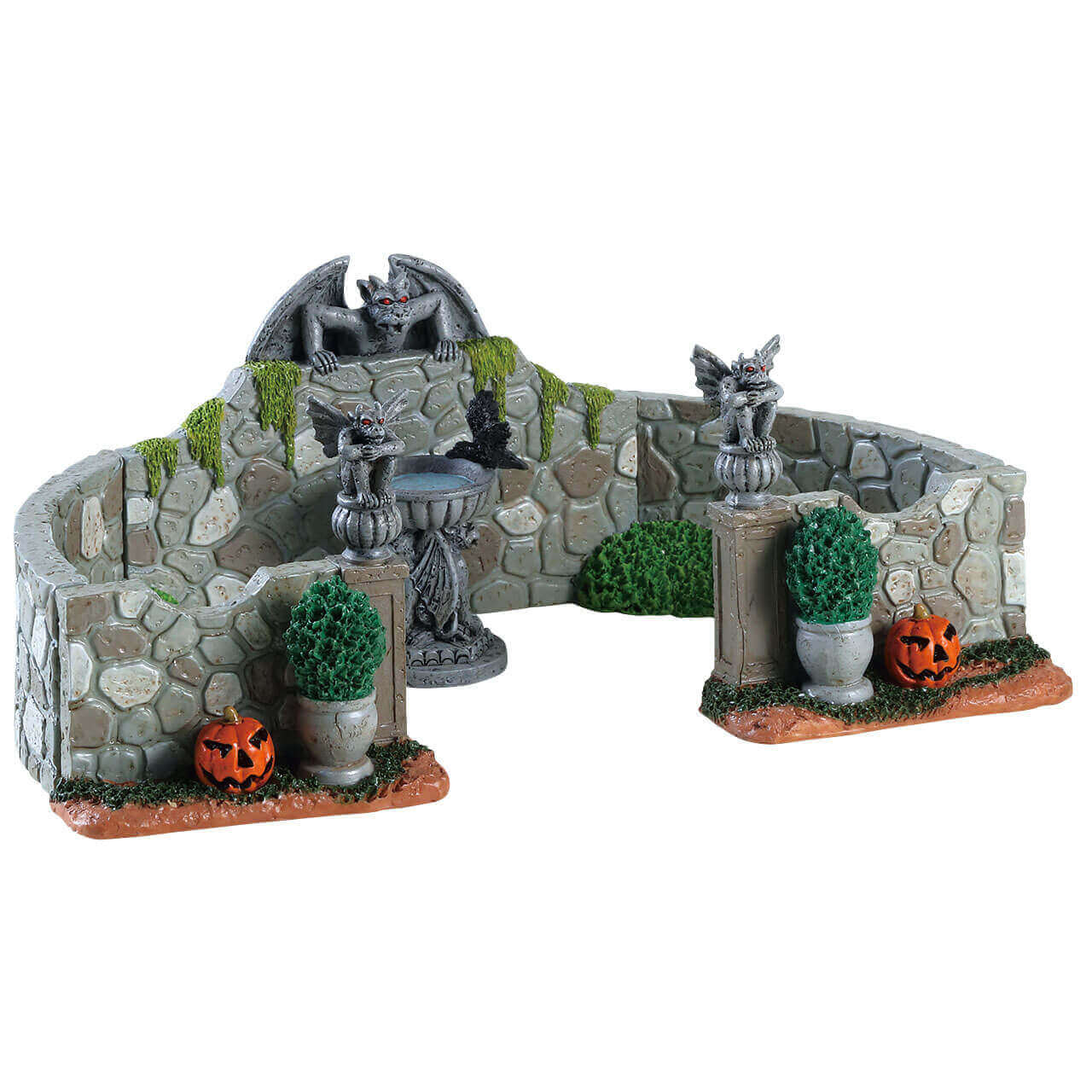 lemax-grey-gargoyle-gardens-spooky-town-garten-set image 1