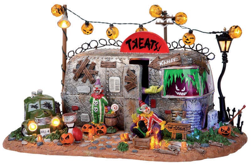 lemax-killer-clown-mobile-home-spooky-town-sammelfigur-mit-beleuchtung image 1