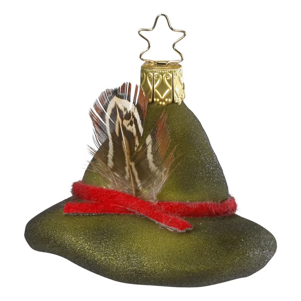 inge-glas-christbaumfigur-f-rsterhut-5-5-cm-gr-n image 1