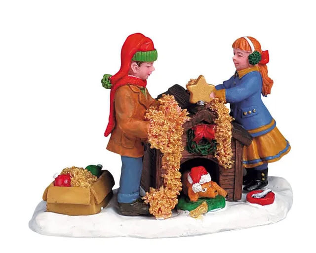 lemax-decorate-the-dog-house-miniaturfigur-hundeschlitten image 1