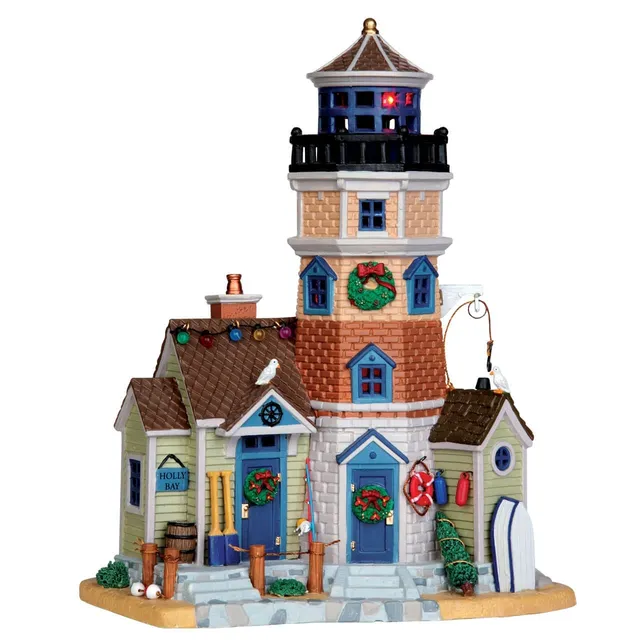 lemax-holly-bay-lighthouse-weihnachtsdorf-leuchtturm image 1