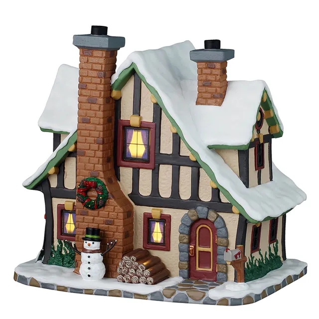 lemax-winter-holiday-lodge-caddington-haus-beleuchtet image 1