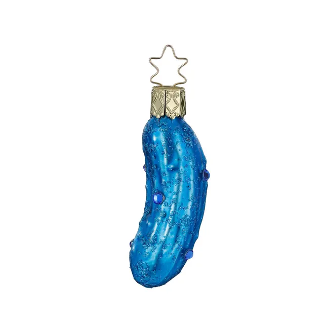 inge-glas-fancy-pickle-christbaumkugel-blau-7-cm image 1