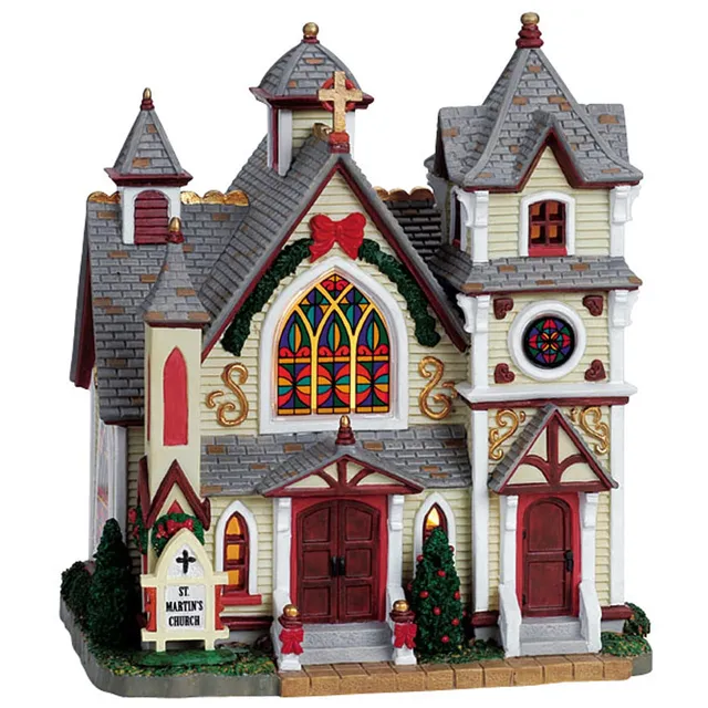 lemax-st-martin-s-church-beleuchtete-weihnachtskirche image 1